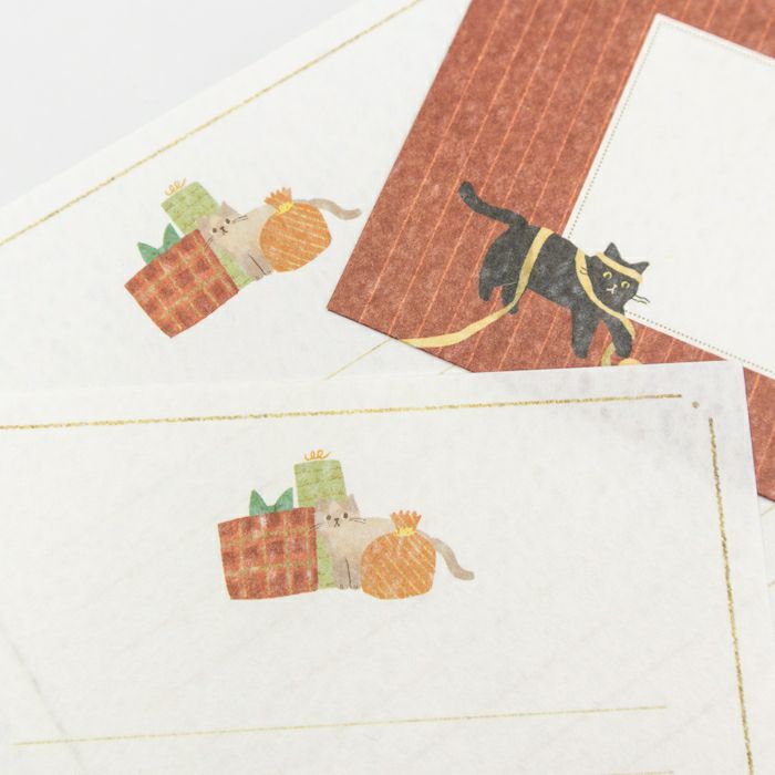 Letter Writing Set - Present & Kitten