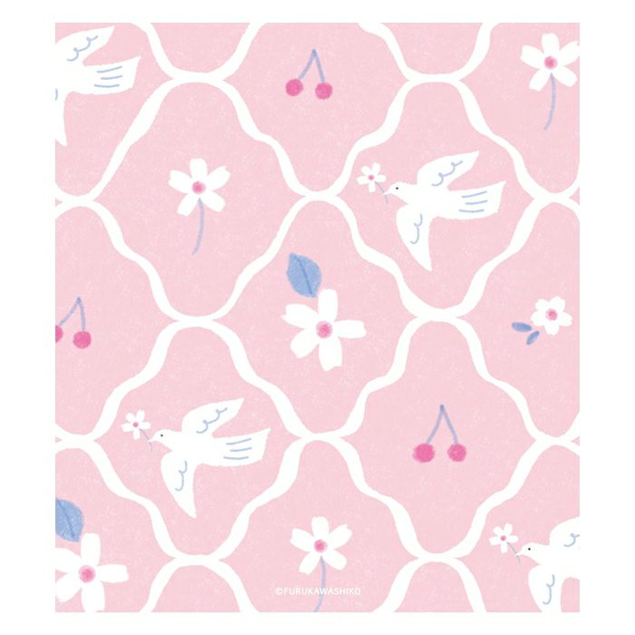 Memo Pad - Cherry Blossoms & White Bird