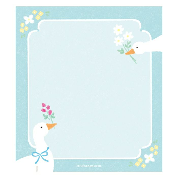 Memo Pad - Flowers & Ducks