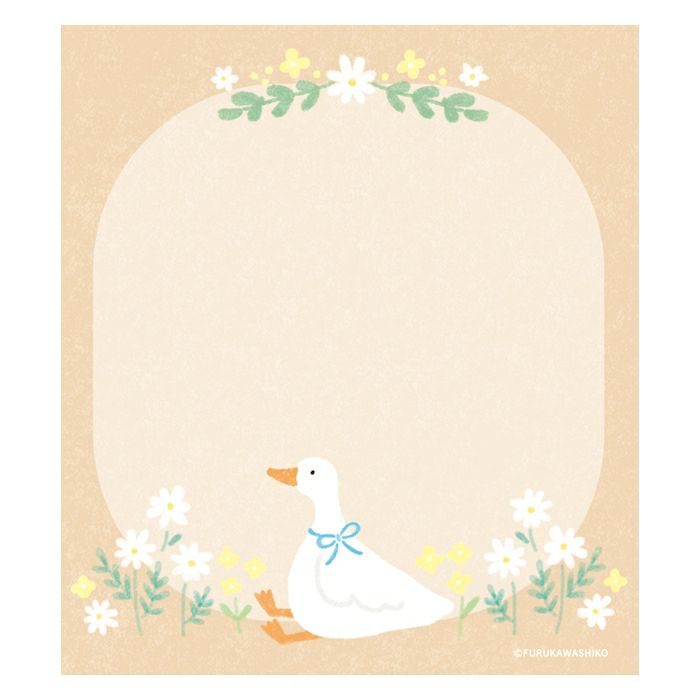Memo Pad - Flowers & Ducks