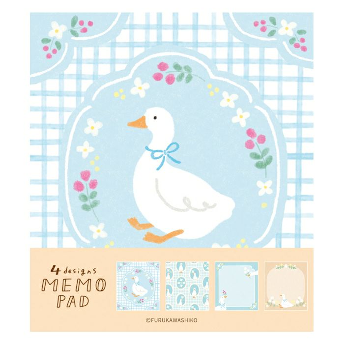 Memo Pad - Flowers & Ducks