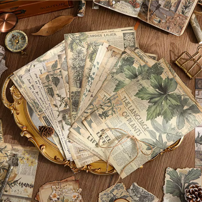 Lost Memories Collage Paper Pack - Leaf