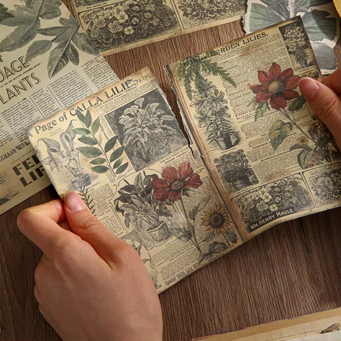 Lost Memories Collage Paper Pack - Leaf