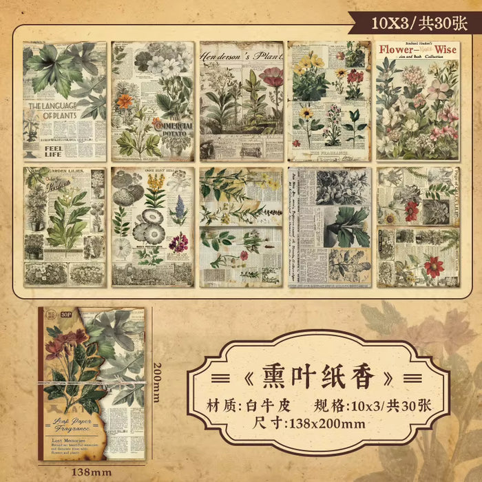 Lost Memories Collage Paper Pack - Leaf