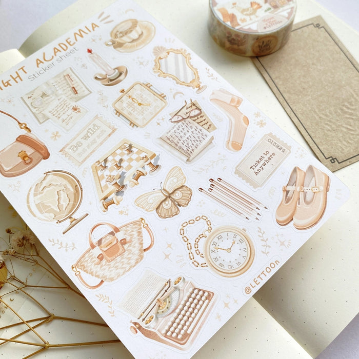 Sticker Sheet - Light Academia