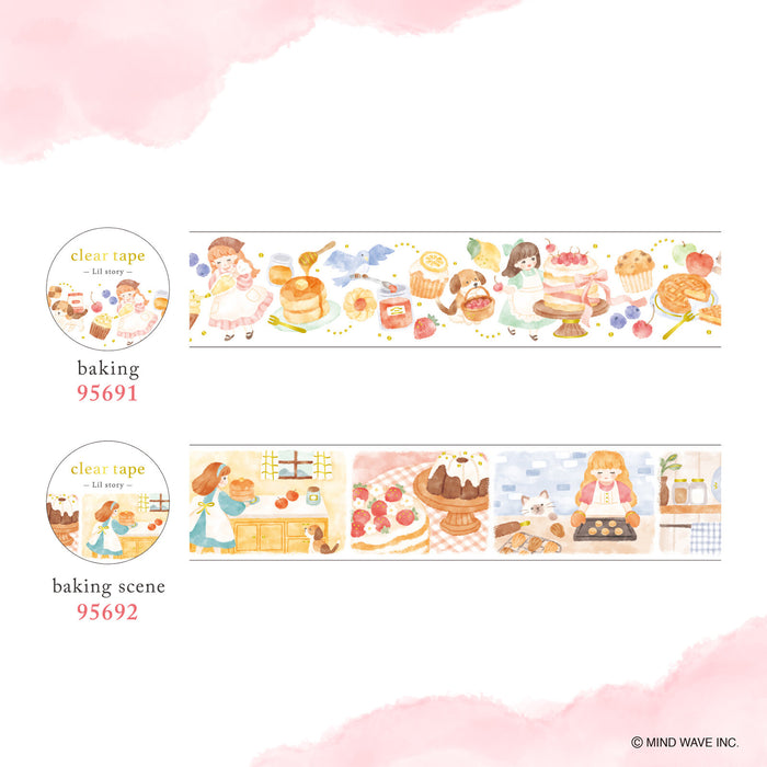 Mind Wave 'Lil Story' Foil-Stamped Clear Tape - Baking Scene