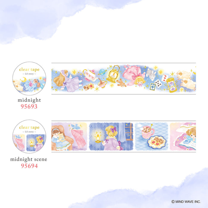 Mind Wave 'Lil Story' Foil-Stamped Clear Tape - Midnight