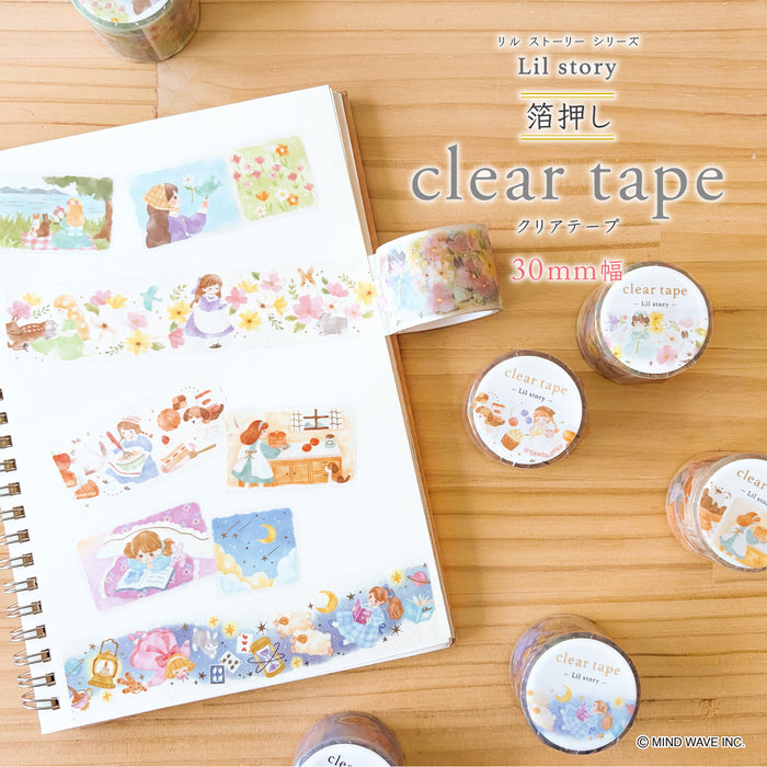Mind Wave 'Lil Story' Foil-Stamped Clear Tape - Midnight