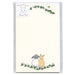 Memo pad with illustrations of a rabbit on a white background