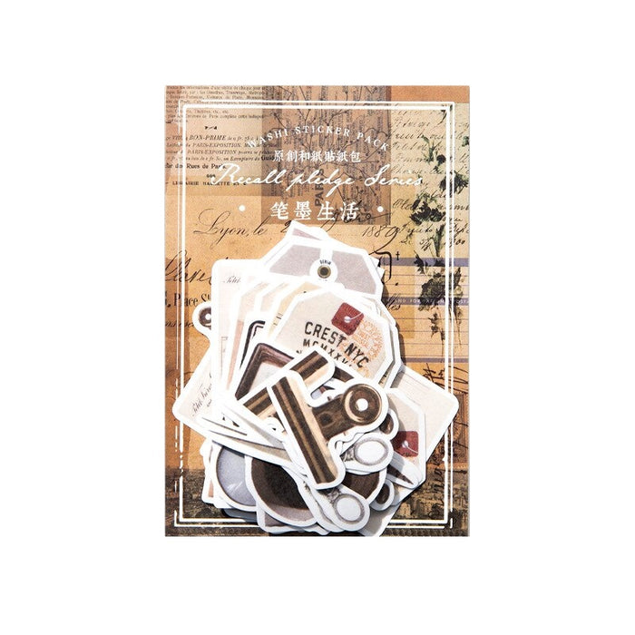 Washi Paper Journaling Sticker Pack - Vintage