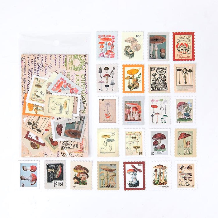 Postage Stamp Stickers - Toadstools