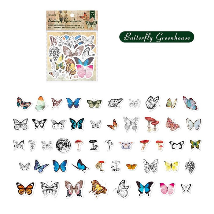 Washi Paper Deco Stickers - Butterfly Greenhouse