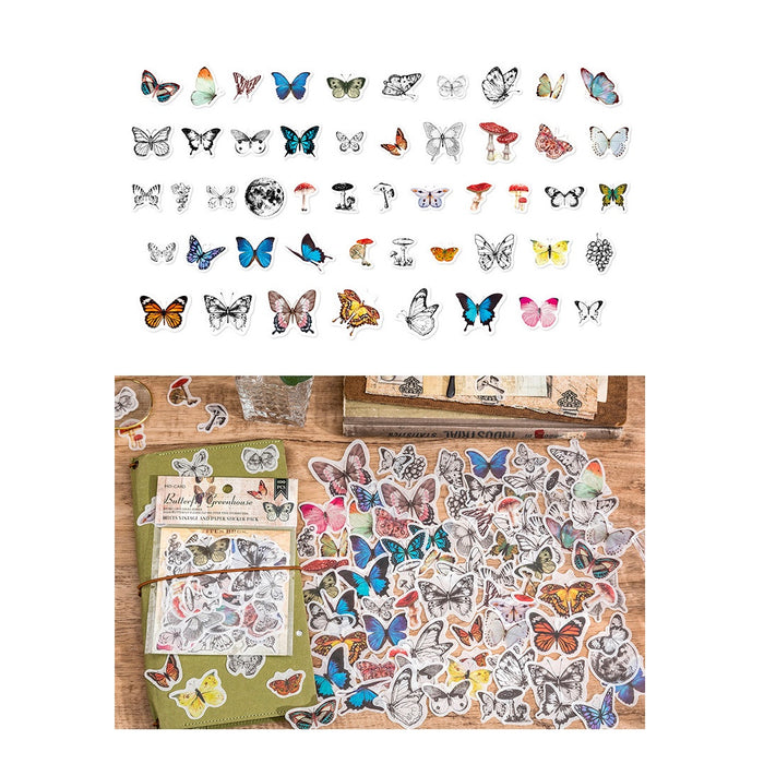 Washi Paper Deco Stickers - Butterfly Greenhouse