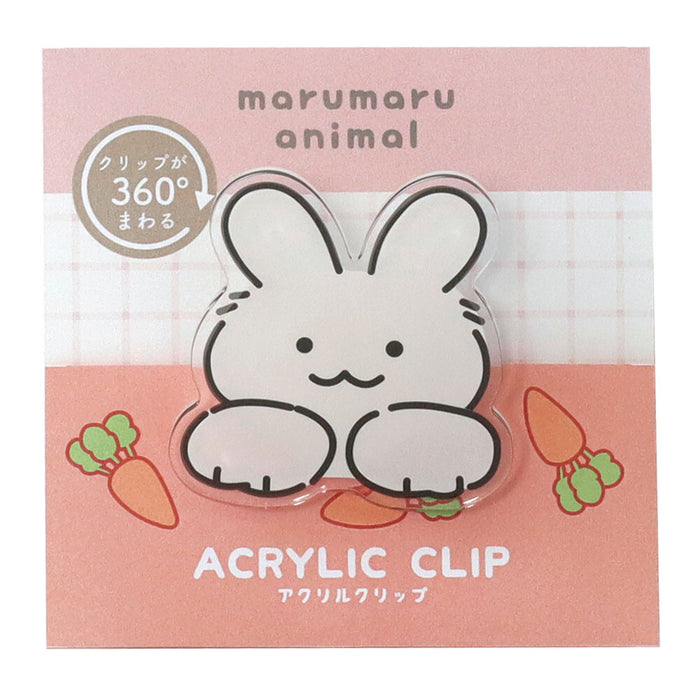 Marumaru Animal 360° Acrylic Clip - Rabbit