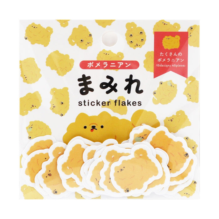 LAST STOCK! World Craft Animal Flake Stickers - Pomeranian