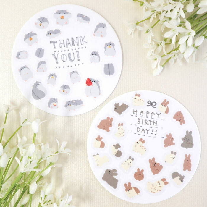 LAST STOCK! World Craft Animal Flake Stickers - Hamster