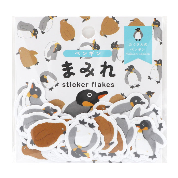 LAST STOCK! World Craft Animal Flake Stickers - Penguin