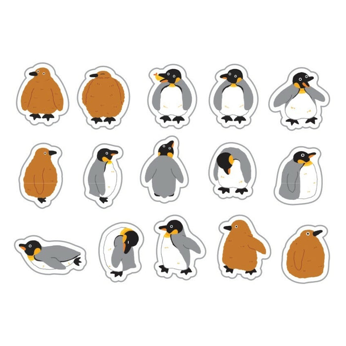 LAST STOCK! World Craft Animal Flake Stickers - Penguin