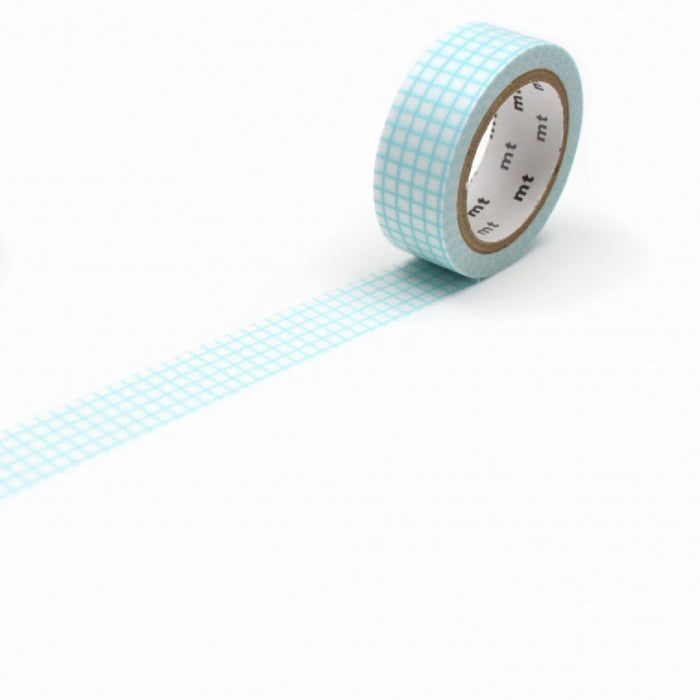mt Deco Masking Tape - Mint Blue Graph