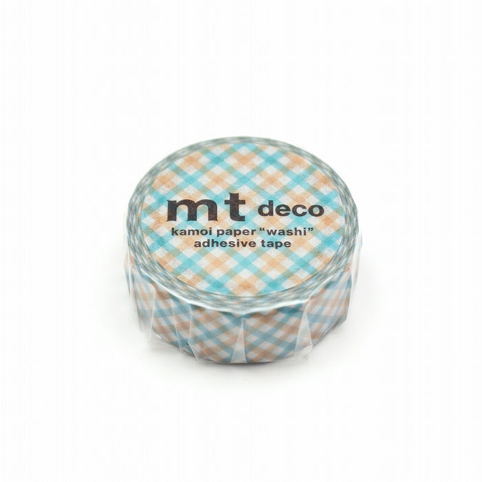 mt Deco Masking Tape - Overlap Checkered Orange