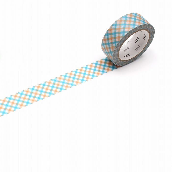 mt Deco Masking Tape - Overlap Checkered Orange