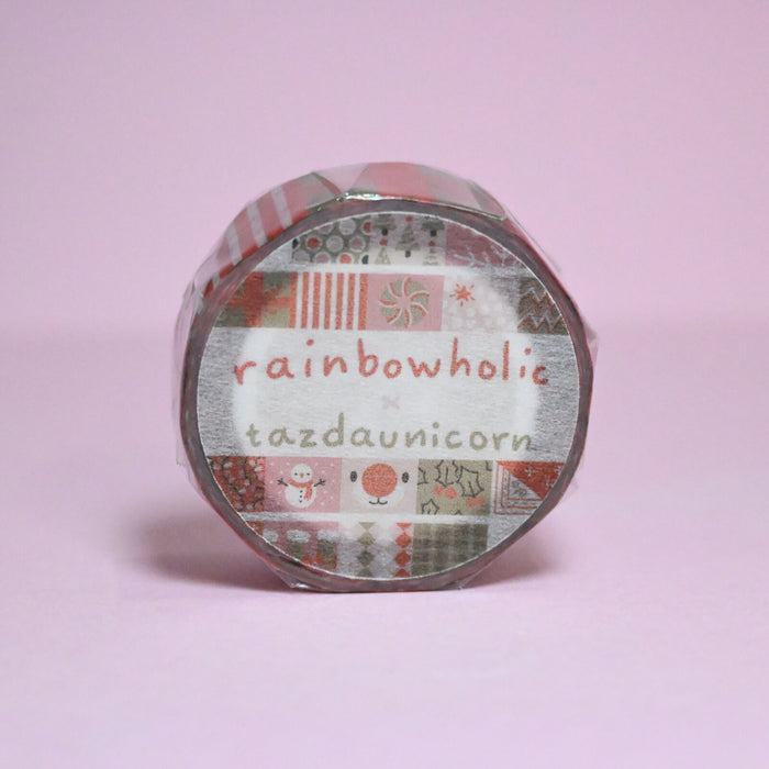 rainbowholic x Tazdaunicorn Washi Tape - Holiday Patchwork