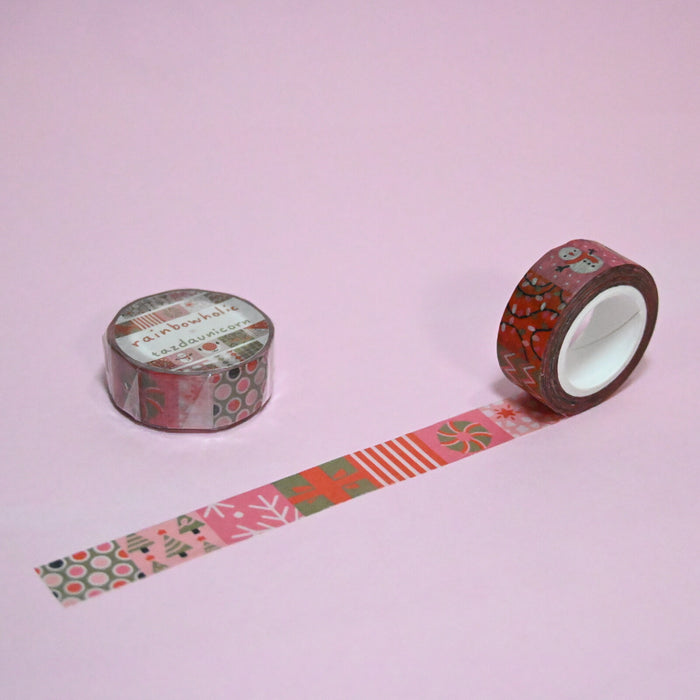 rainbowholic x Tazdaunicorn Washi Tape - Holiday Patchwork