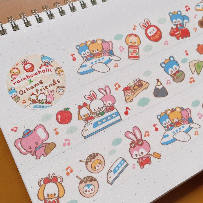 rainbowholic x Ochame Friends Washi Tape - Japan Travel