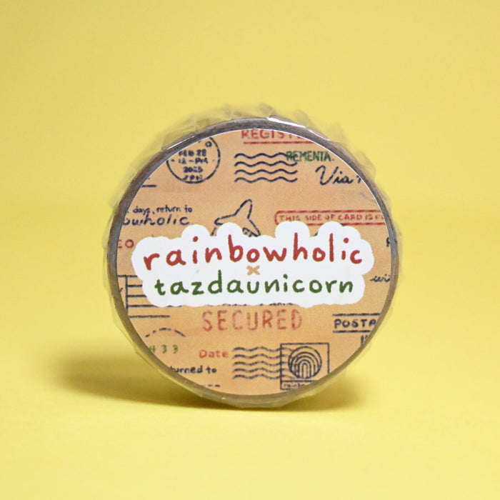 rainbowholic x Tazdaunicorn Washi Tape - Airmail Stamp