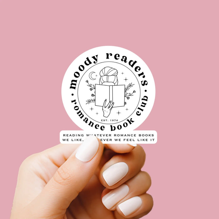 Moody Readers Romance Book Club Holographic Vinyl Sticker