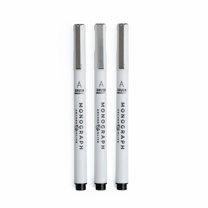 Monograph Brush Pens - Set of 3