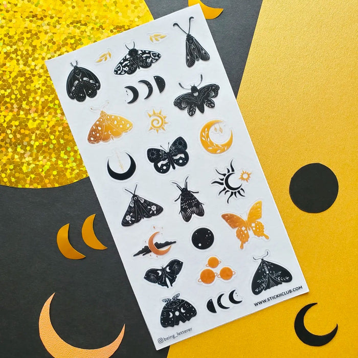 LAST STOCK! Moon Moths Sticker Sheet