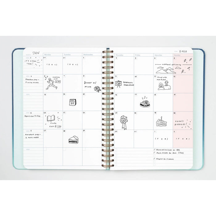 Mossery A5 Undated Refillable Planner - Perpetual Spring