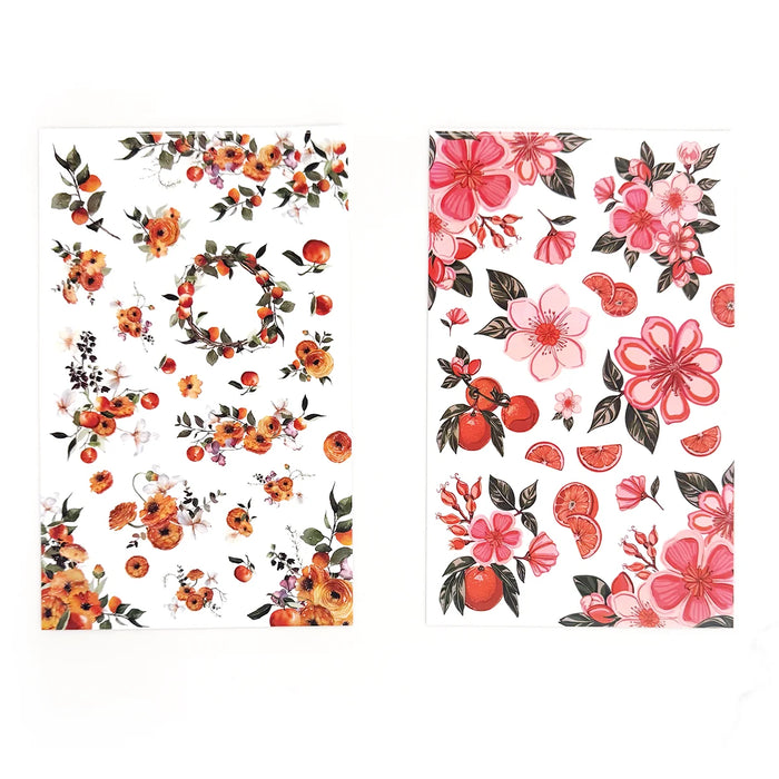 Orange Florals Sticker Book