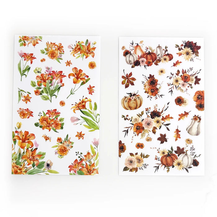 Orange Florals Sticker Book