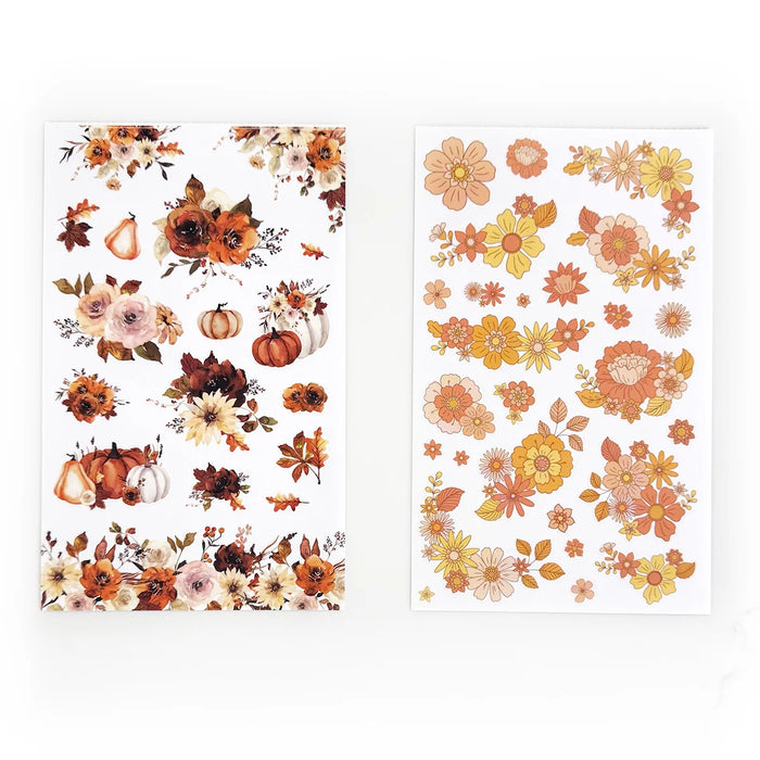 Orange Florals Sticker Book