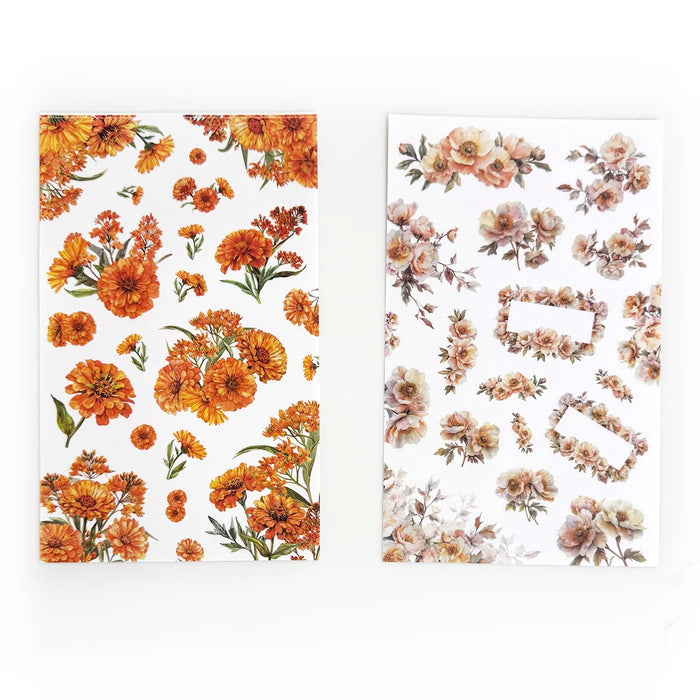 Orange Florals Sticker Book