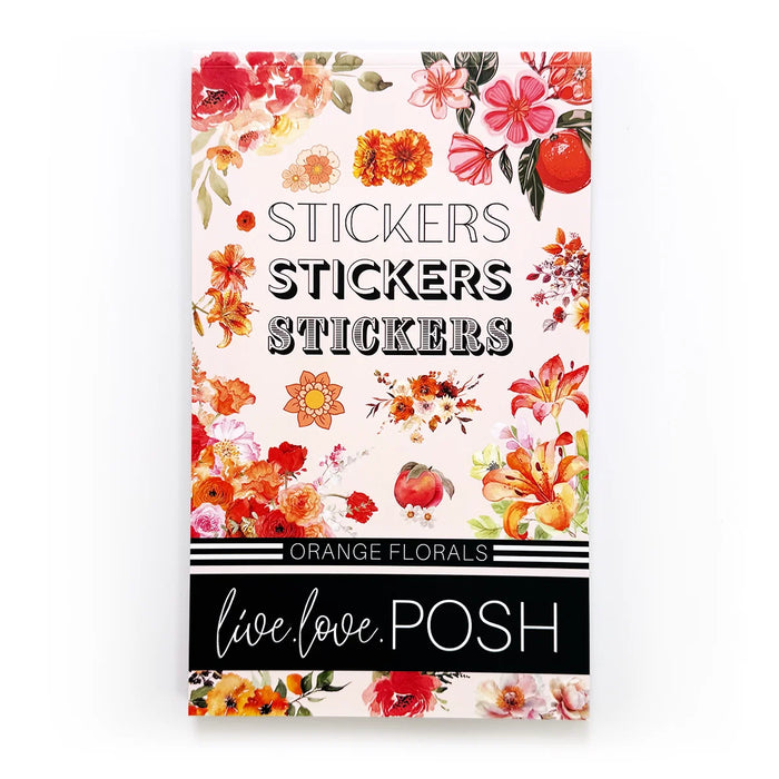 Orange Florals Sticker Book