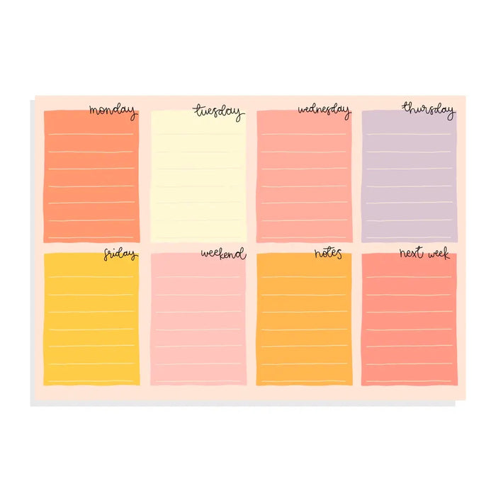A5 Notepad - Weekly Planner - Pastel
