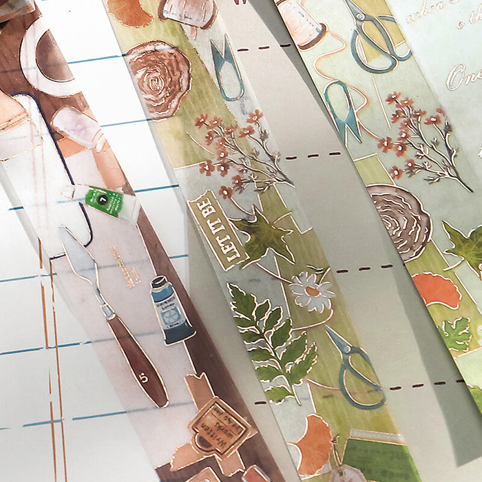BGM Japan 'My Desk' Series Foil Washi Tape - Botanist