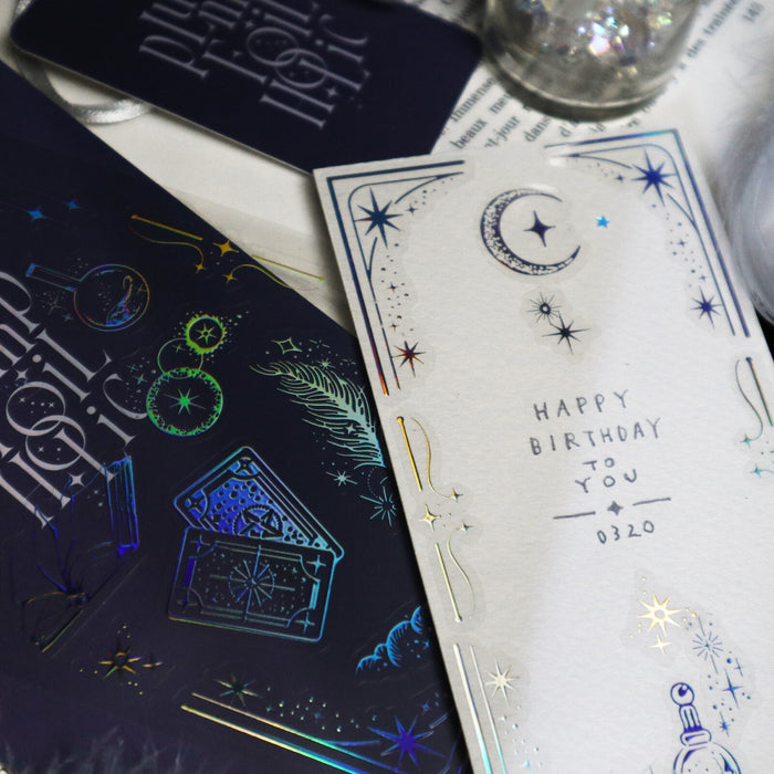 Clear Foiled Stickers - Last Night