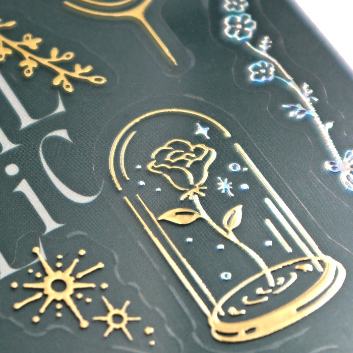 Clear Foiled Stickers - Fairy Garden