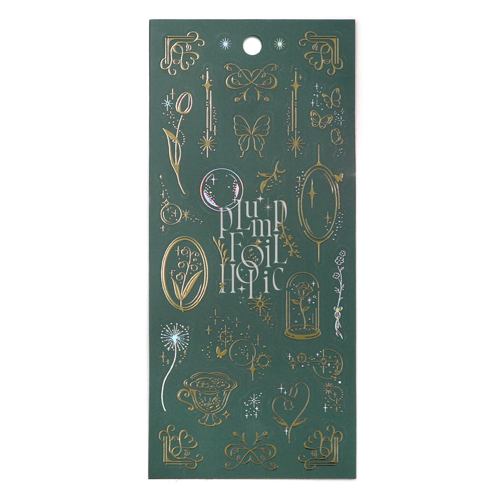 Clear Foiled Stickers - Fairy Garden
