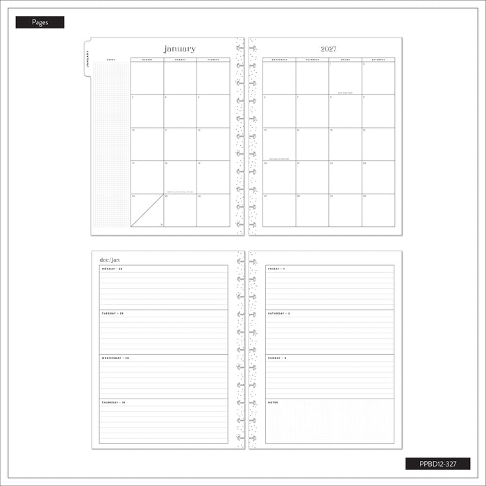 The Happy Planner 2027 'Hive & Bloom' BIG 12-Month Planner - Horizontal Layout