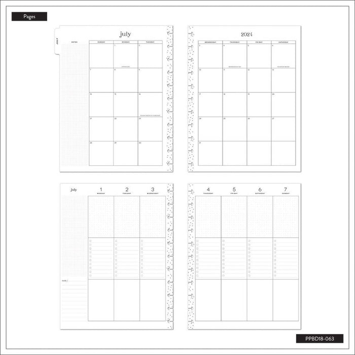 LAST STOCK! The Happy Planner 2024-2025 'Poppy Piping' BIG VERTICAL CHECKLIST Happy Planner - 18 Months