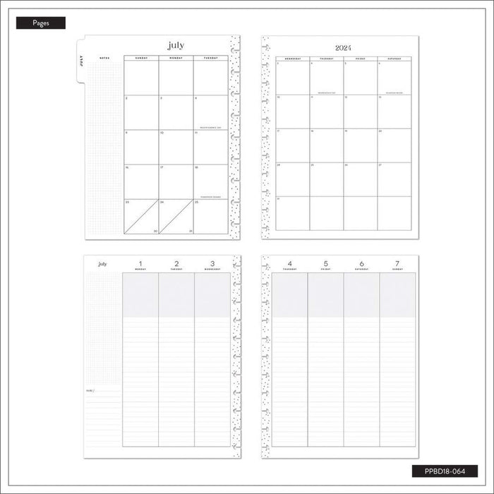 LAST STOCK! The Happy Planner 2024-2025 'Whimsical Whiskers' BIG LINED VERTICAL Happy Planner - 18 Months
