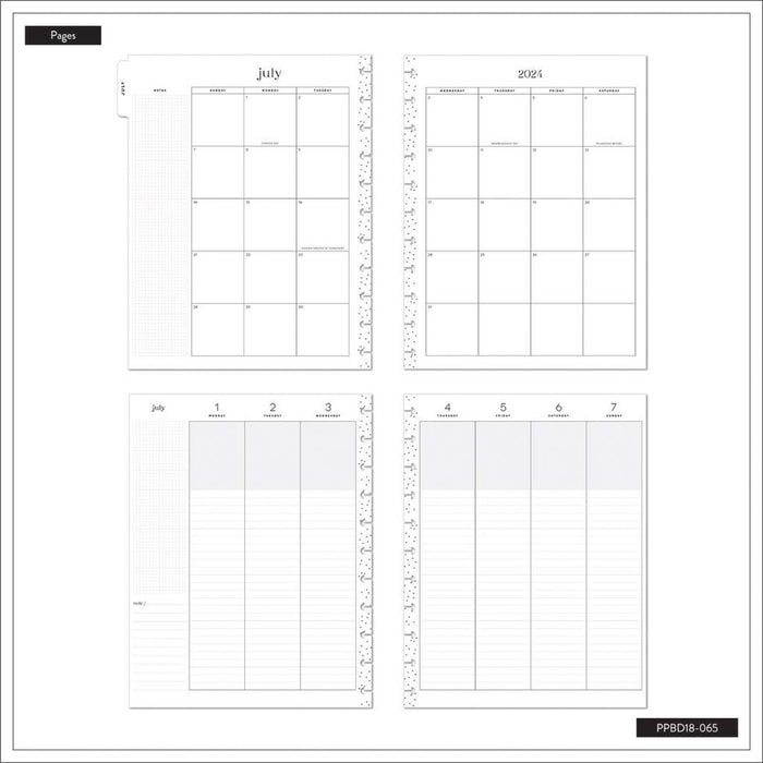 The Happy Planner 2024-2025 'Playful Pups' BIG LINED VERTICAL Happy Planner - 18 Months