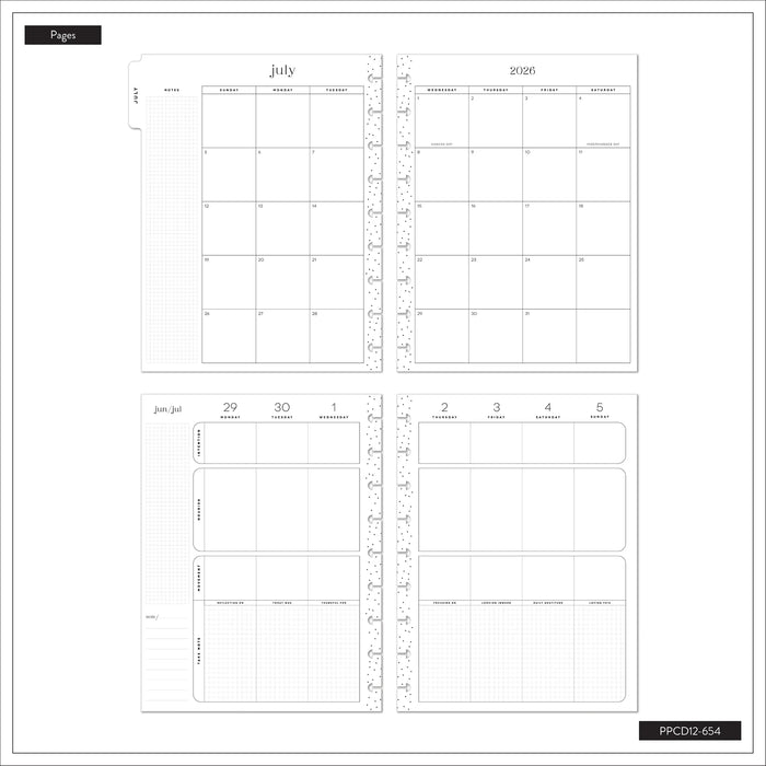 The Happy Planner 2026-2027 'Modern Nature' CLASSIC 12-Month Planner - Wellness Layout