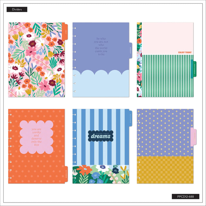 The Happy Planner 2026-2027 'Colour Beat Stripes' CLASSIC 12-Month Planner - Horizontal Layout