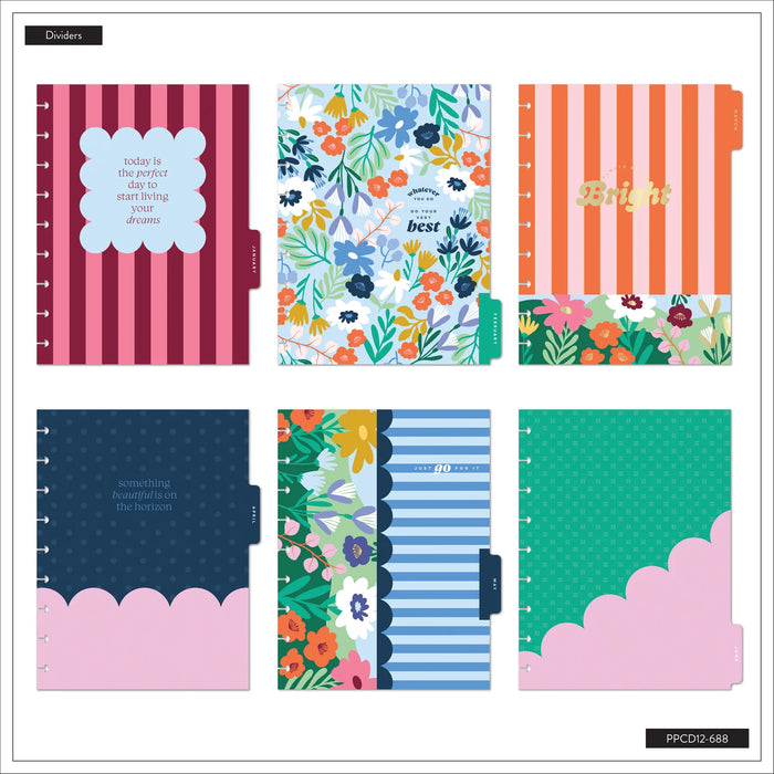 The Happy Planner 2026-2027 'Colour Beat Stripes' CLASSIC 12-Month Planner - Horizontal Layout